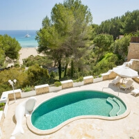 Ibiza Ferienhaus am Strand mit Pool - Casa Playa - erstklassige Lage