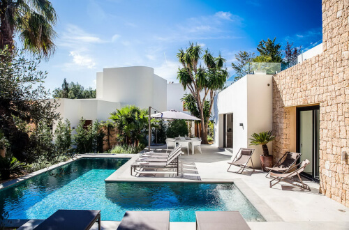 2 Ibiza Villas direkt am Meer - 2 Pools - 18 G&auml;ste - bei Nikki Beach 