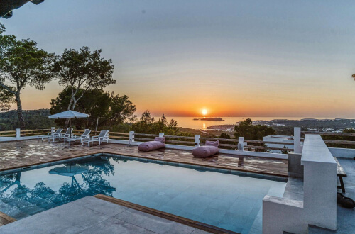 Ibiza Villa mit Pool - Vista Cala Tarida - toller Meerblick über die Westküste